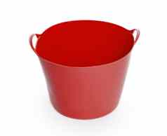 红色的颜色塑料篮子