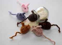 老鼠手工制作的产品针织老鼠