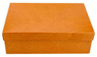橙色盒子孤立的白色