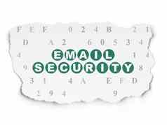 保护概念电子邮件安全撕裂纸背景