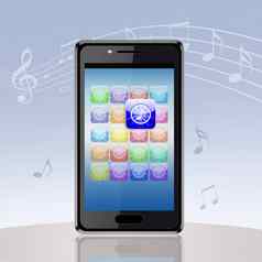 智能手机音乐应用程序