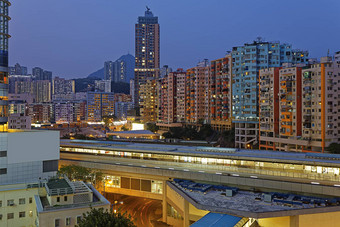 在香港香港城市晚上