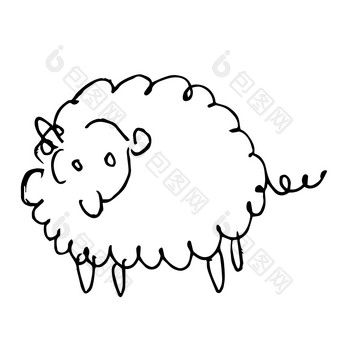 羊涂鸦手画