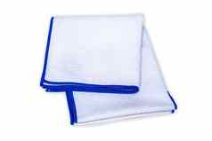 蓝色的白色手毛巾