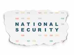 安全概念国家安全撕裂纸背景