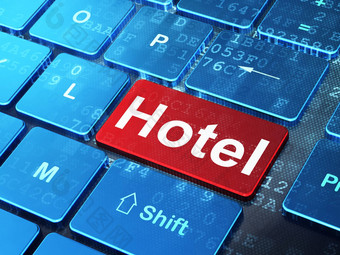 假期概念酒店电脑键盘背景