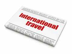 假期概念报纸标题国际旅行