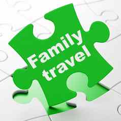 旅行概念家庭旅行谜题背景
