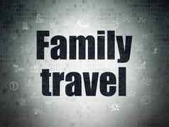 旅游概念家庭旅行数字数据纸背景
