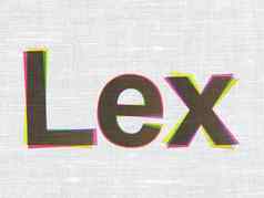 法律概念lex织物纹理背景