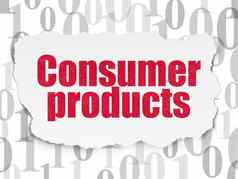 业务概念消费者产品撕裂纸背景