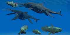三叠纪蜥蜴龙海洋爬行动物
