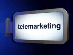 市场营销概念电话销售广告牌背景