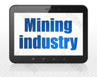 行业概念平板电脑电脑矿业行业显示