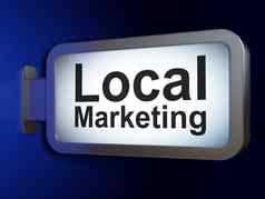 市场营销概念当地的市场营销广告牌背景