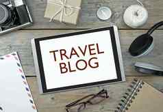 旅行博客概念