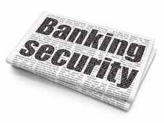 安全概念银行安全报纸背景