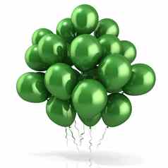 绿色气球人群