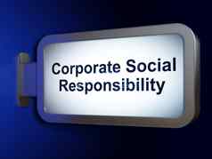 业务概念企业社会责任广告牌背景