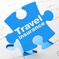 保险概念旅行保险谜题背景