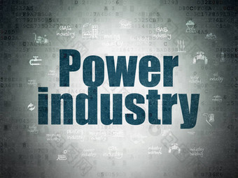 行业概念权力行业数字数据纸背景