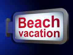 假期概念海滩假期广告牌背景