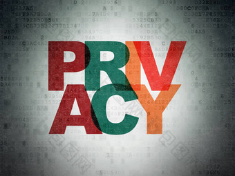 隐私概念隐私数字数据纸背景