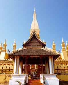 什么pha-that銮国家寺庙老挝万象老挝