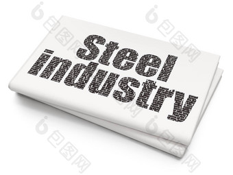 行业概念钢行业空白报纸背景