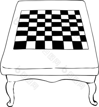 概述了国际象棋表格<strong>短腿</strong>