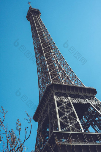 埃菲尔铁塔塔巴黎法国城市走旅行拍摄