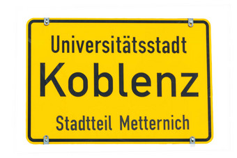 城市限制标志科布伦茨白色背景