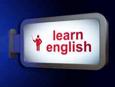 学习概念学习英语老师广告牌背景