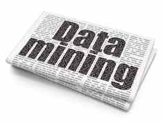 信息概念数据矿业报纸背景