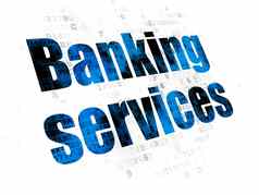 银行概念银行服务数字背景
