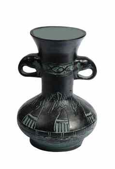 黑色的中国人花瓶