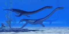 蛇颈龙侏罗纪爬行动物