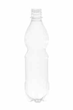 清洁空塑料瓶白色背景
