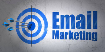 业务概念目标电子邮件市场营销墙背景