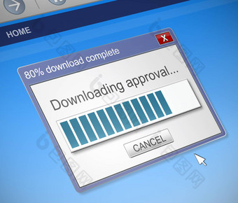 批准下载概念