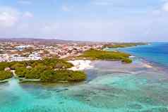 空中缺乏halto海滩阿鲁巴岛岛加勒比