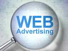 市场营销概念网络广告光学玻璃