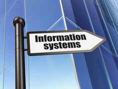 信息概念标志信息系统建筑背景