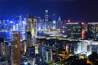 在香港香港城市天际轮廓线