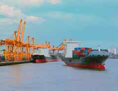 商业船容器航运港口进口出口
