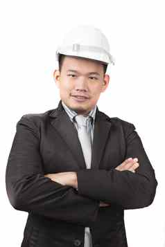 脸亚洲男人。民事工程师建设行业业务