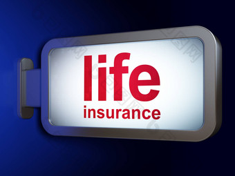 保险概念生活保险广告牌背景