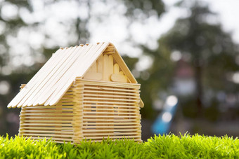 房子模型使木坚持人工草场