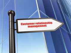 市场营销概念标志客户的关系管理建筑背景
