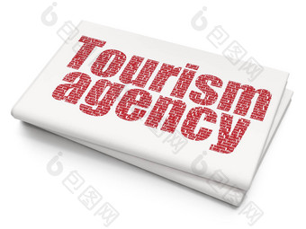 旅游概念旅游机构空白报纸背景